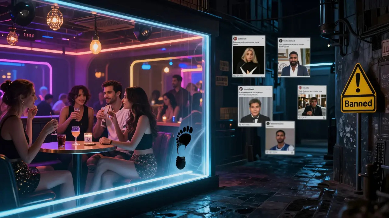 A symbolic divide between Dubai's legal nightlife and false rumors of underground clubs, with warnings and distorted media.