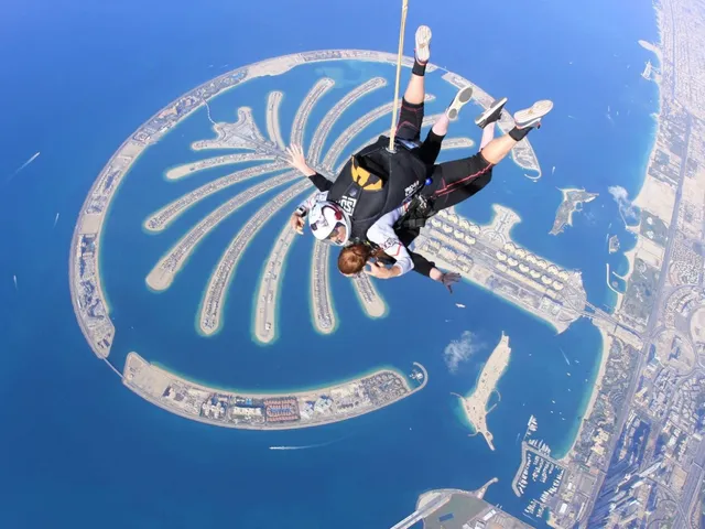 High-octane bachelor party ideas: skydiving in Dubai